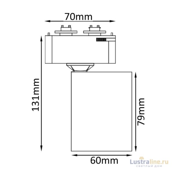 Трековый светильник Crystal Lux CLT 0.31 001 CLT 0.31 001 60 WH