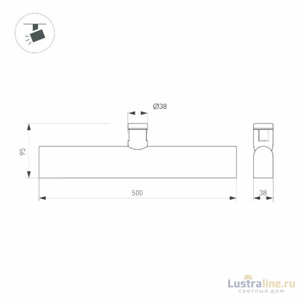 Трековый светильники Arlight ART-APRIORI-FLAT-L500-15W Warm3000 039295