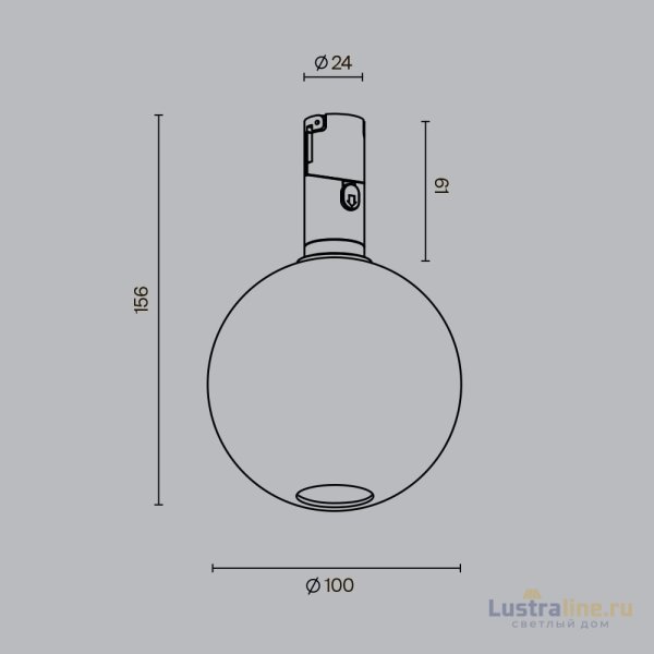Трековый магнитный светильник Maytoni Bubble TR205-1-3W3K-B