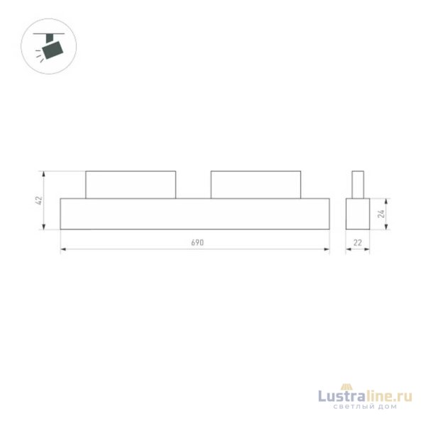 Трековый светильник для магнитного шинопровода Arlight MAG-ORIENT-FLAT-L690-24W Day4000 035567 Трековый светильник для магнитного шинопровода Arlight MAG-ORIENT-FLAT-L690-24W Day4000 035567