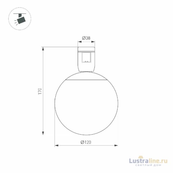 Трековый светильники Arlight ART-APRIORI-SFERO-R120-5W Warm3000 039289 Трековый светильники Arlight ART-APRIORI-SFERO-R120-5W Warm3000 039289