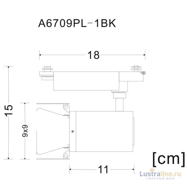 Трековый светодиодный светильник Arte Lamp Track Lights A6709PL-1BK Трековый светодиодный светильник Arte Lamp Track Lights A6709PL-1BK