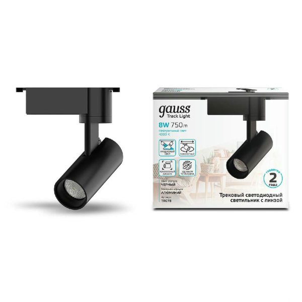 Трековый светодиодный светильник Gauss Track Light Led TR078