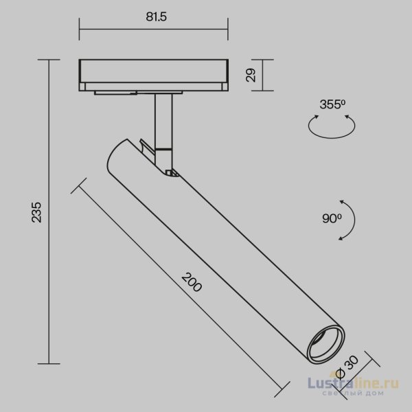 Трековый однофазный светильник Maytoni Focus T TR141-1-6W4K-M-BS