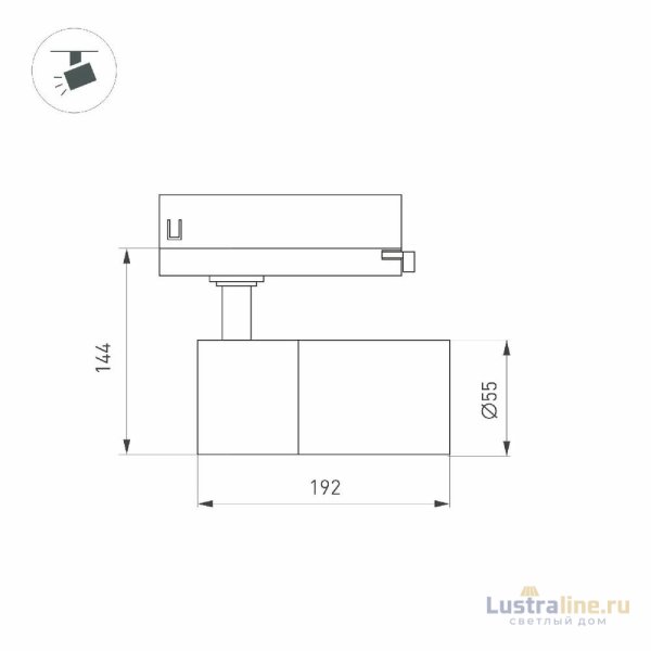 Трековый трехфазный светильник Arlight LGD-ARTEMIS-TRACK-4TR-R55-12W Day4000 048328