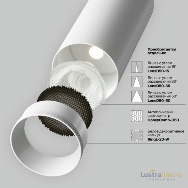 Трековый магнитный светильник Maytoni Focus LED TR032-4-20WTW-M-DSZ-W