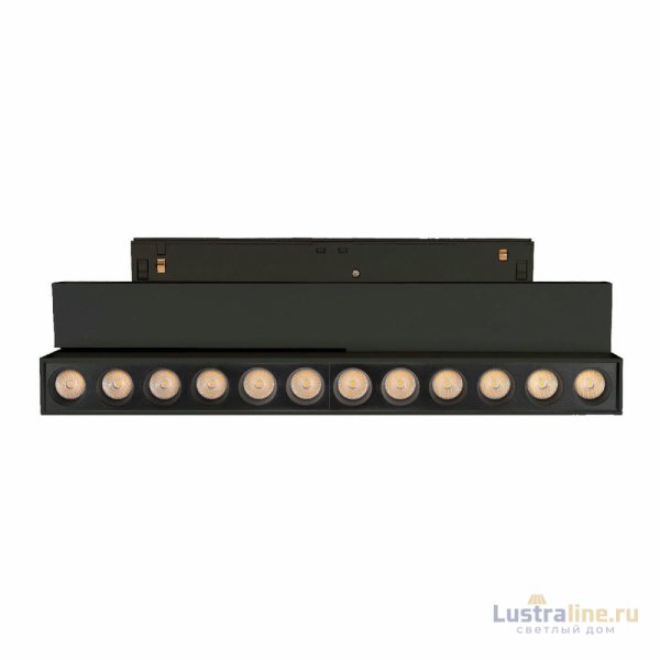 Трековый магнитный светильник Arlight MAG-ORIENT-DOTS-FOLD-S230-12W Warm3000 (BK, 30 deg, 48V, DALI) 041905