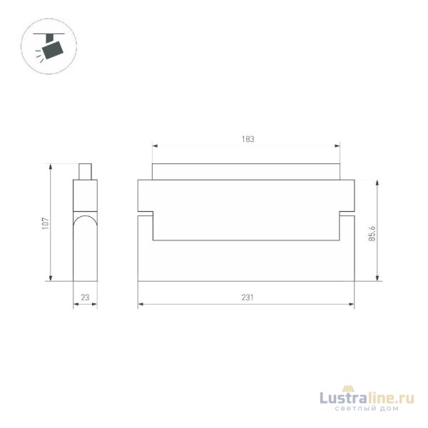 Трековый светильник Arlight MAG-ORIENT-LASER-FOLD-S230-12W Warm3000 (WH, 30 deg, 48V) 035866(1)