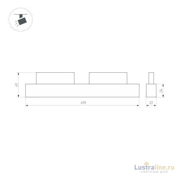 Трековый светильник Arlight Mag-Orient-Flat-L690-24W Warm3000 035569