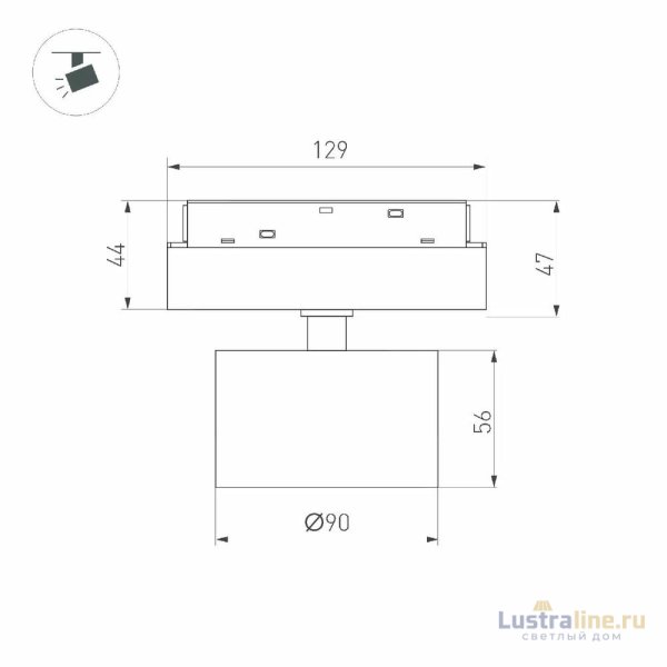 Трековый магнитный светильник Arlight MAG-ORIENT-RONDO-R90-9W Day4000-MIX 048345