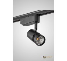Трековый однофазный светильник AM Group AM230-7W BK 3000K