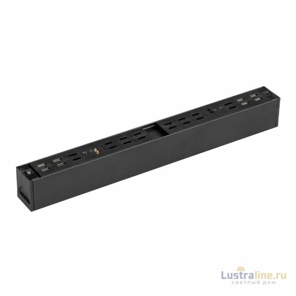 Трековый магнитный светильник Arlight MAG-FLAT-25-L200-6W Day4000 (BK, 100 deg, 24V, DALI) 046331