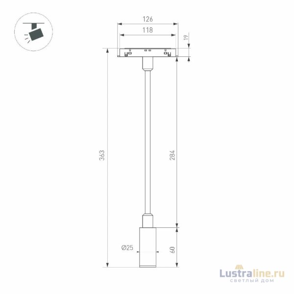 Трековый магнитный светильник Arlight MAG-ORIENT-SPOT-FLEX-R25-3W Warm3000 (BK, 24 deg, 48V) 049562