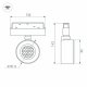Трековый магнитный светильник Arlight MAG-ORIENT-POINT-R80-12W Warm3000 047141