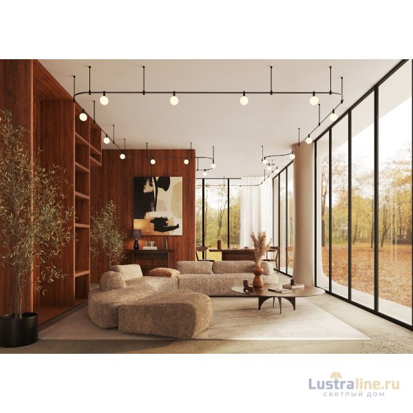 Трековый магнитный светильник Maytoni Luna TR208-1-5W3K-B