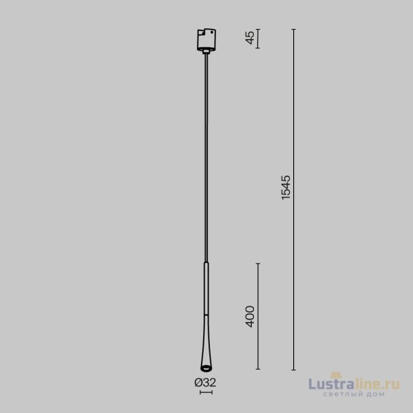 Трековый подвесной магнитный светильник Maytoni Waist TR167-1-7W3K-M-B Трековый подвесной магнитный светильник Maytoni Waist TR167-1-7W3K-M-B