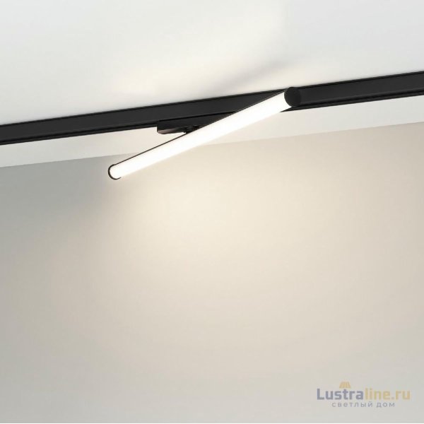 Трековый трехфазный светильник Arlight LGD-TUBE-TURN-4TR-L600-20W Warm3000 (BK, 180 deg, 230V) 036298(1)