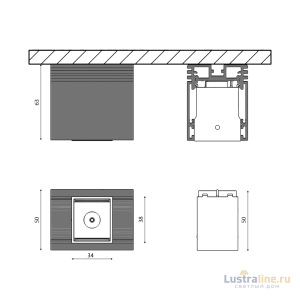 Трековый светильник DesignLed SY-601231-BL-2-NW 003581