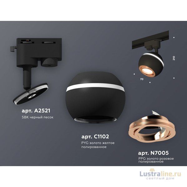 Трековый однофазный светильник Ambrella Light Track System XT1102024 (A2521, C1102, N7005)