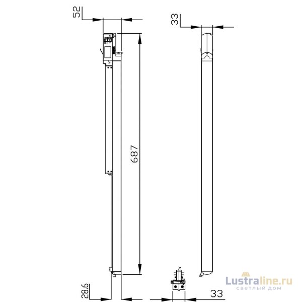Трековый трехфазный светильник Deko-Light Linear 707015