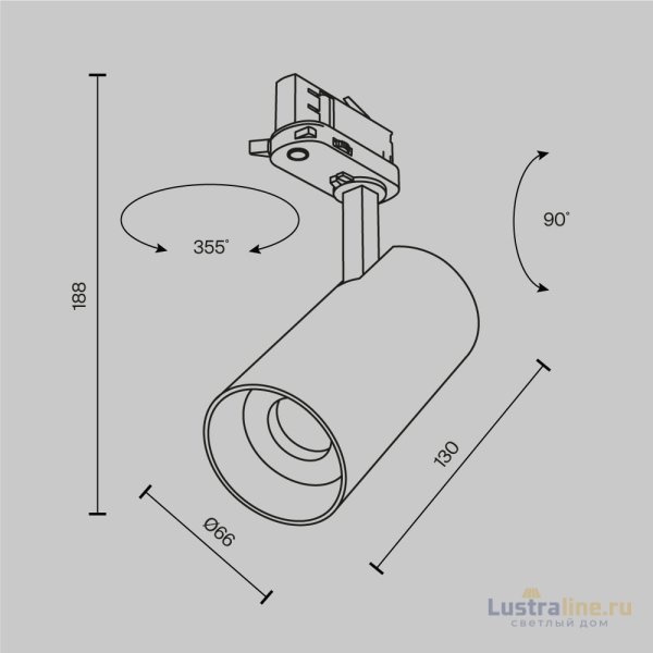 Трековый трехфазный светильник Maytoni Focus Led TR197-3-20WCCT-M-B Трековый трехфазный светильник Maytoni Focus Led TR197-3-20WCCT-M-B