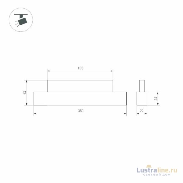 Трековый магнитный светильник Arlight MAG-ORIENT-FLAT-L350-12W Day4000 (BK, 80 deg, 48V) 048750