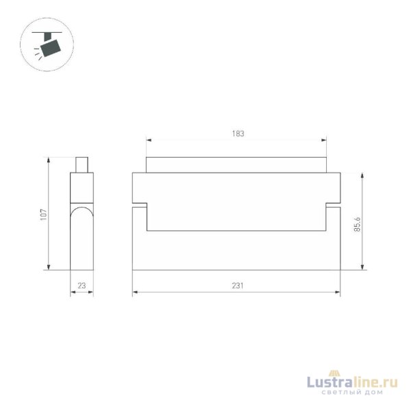Трековый светильник Arlight MAG-ORIENT-FLAT-FOLD-S230-12W Day4000 (WH, 80 deg, 48V) 035856(1)