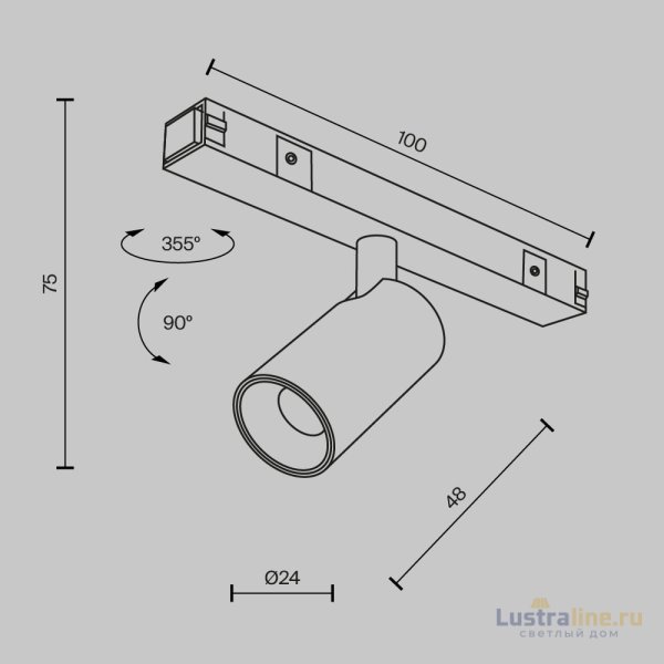 Трековый магнитный светильник Maytoni Focus Led TR176-1-3WTW-M-B Трековый магнитный светильник Maytoni Focus Led TR176-1-3WTW-M-B