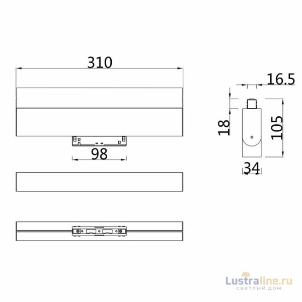 Трековый светильник Maytoni Technical BASIS TR013-2-20W3K-W Трековый светильник Maytoni Technical BASIS TR013-2-20W3K-W