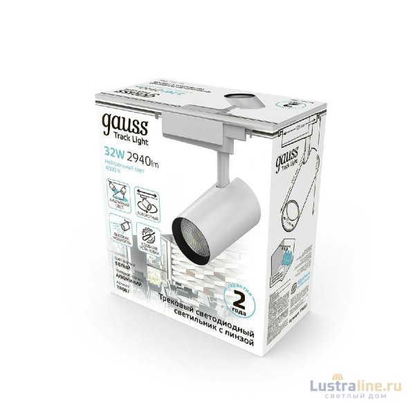 Трековый светодиодный светильник Gauss Track Light Led TR087