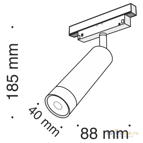 Трековый светильник Maytoni Track lamps TR019-2-7W4K-B Трековый светильник Maytoni Track lamps TR019-2-7W4K-B