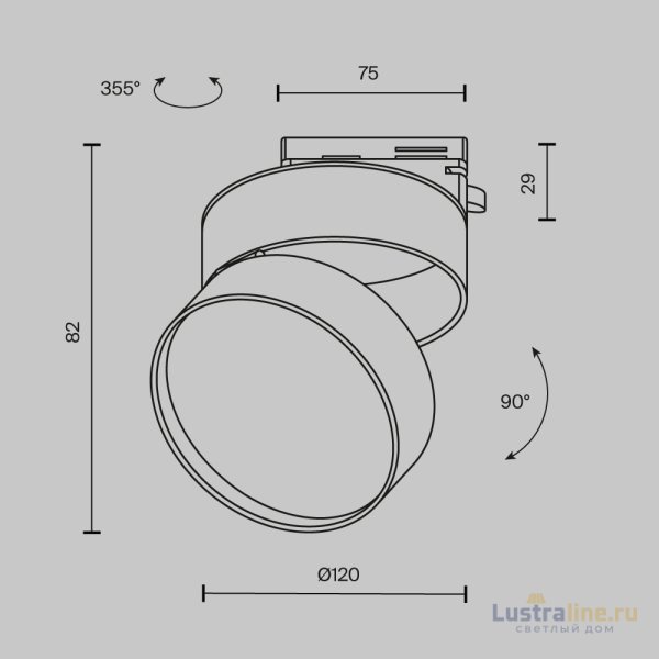 Трековый светильник Maytoni Track lamps TR007-1-18W3K-W4K Трековый светильник Maytoni Track lamps TR007-1-18W3K-W4K