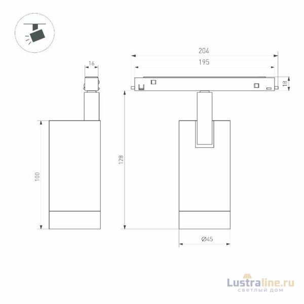 Трековый магнитный светильник Arlight MAG-ORIENT-SPOT-R45-12W Day4000 (BK, 36 deg, 48V) 050133 Трековый магнитный светильник Arlight MAG-ORIENT-SPOT-R45-12W Day4000 (BK, 36 deg, 48V) 050133