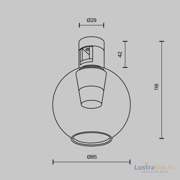 Трековый магнитный светильник Maytoni Bubble TR148-1-3W4K-BS