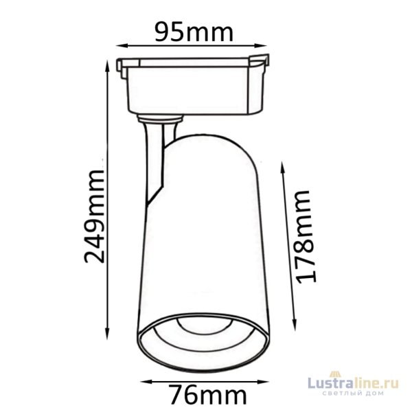 Трековый светильник Crystal Lux CLT 0.31 006 CLT 0.31 006 30W BL