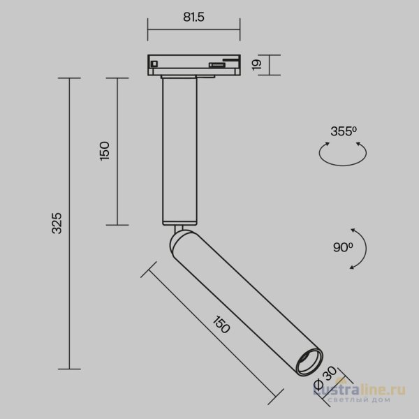 Трековый однофазный светильник Maytoni Focus T TR142-1-6W3K-B