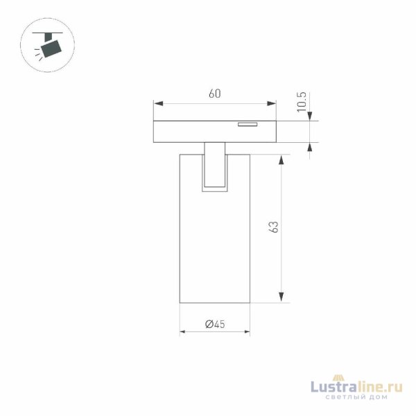 Трековый магнитный светильник Arlight MAG-MICROCOSM-SPOT-R45-9W Day4000 (BK, 36 deg, 24V) 043255