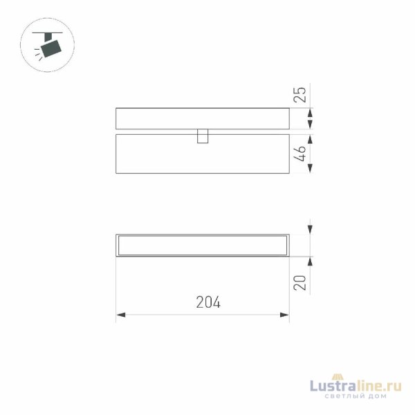 Трековый магнитный светильник Arlight MAG-FLAT-FOLD-25-S200-6W Warm3000 050067