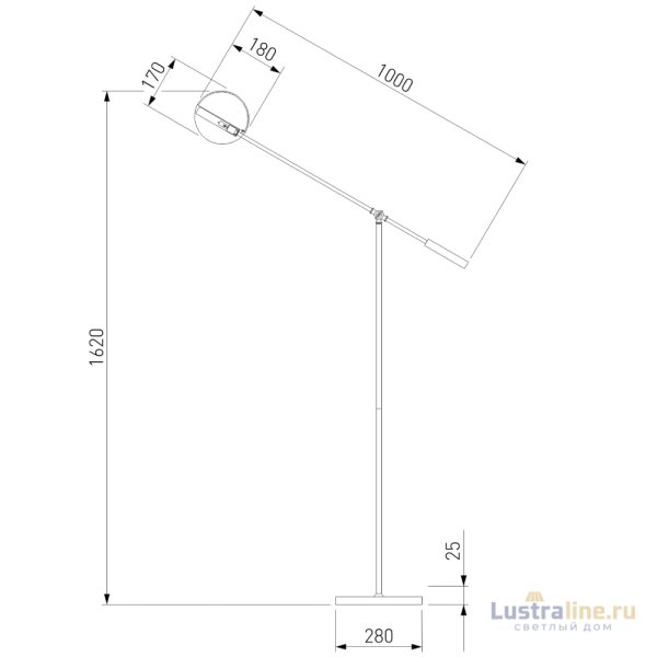 Торшер Eurosvet Grazia 01143/1 черный/золото a062045 Торшер Eurosvet Grazia 01143/1 черный/золото a062045
