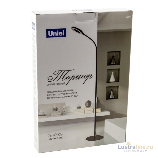 Торшер Uniel ULM-T610 7W/4500K/DIM BLACK UL-00010177