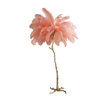 Торшер Delight Collection Ostrich Feather BRFL5014 pink/antique brass