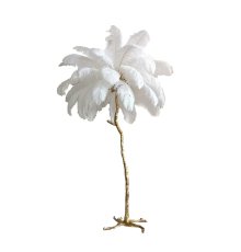 Торшер Delight Collection Ostrich Feather BRFL5014 white/antique brass