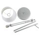 Торшер Uniel UML-T500 E27 SILVER/WHITE UL-00010181
