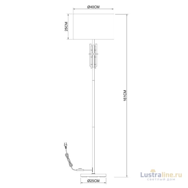 Торшер Arte Lamp Taygeta A4097PN-1CC