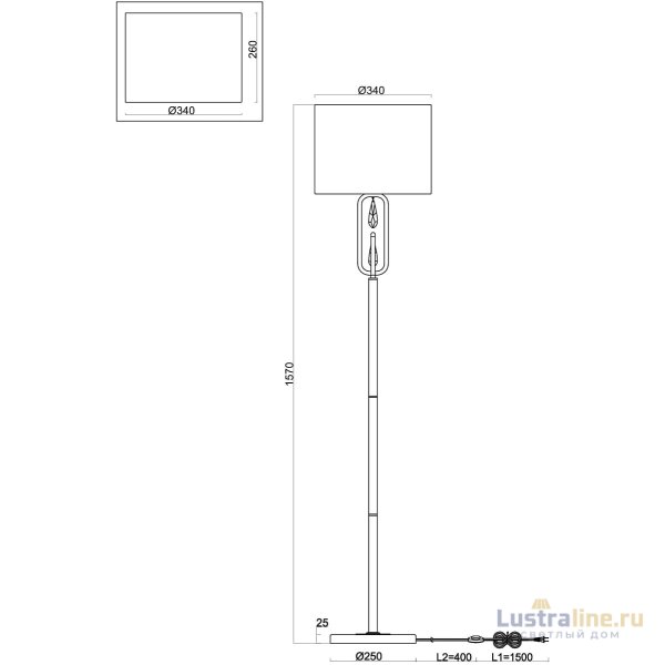 Торшер Freya Riverside FR1007FL-01BS
