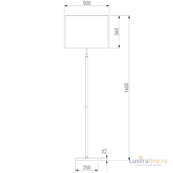 Торшер Eurosvet Notturno 01163/1 латунь a065670
