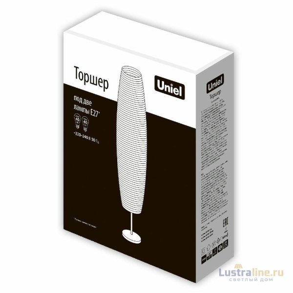 Торшер Uniel UML-T410 2хE27 WHITE UL-00010192 Торшер Uniel UML-T410 2хE27 WHITE UL-00010192