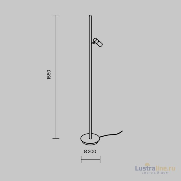 Торшер Maytoni Thin MOD395FL-L28BS3K Торшер Maytoni Thin MOD395FL-L28BS3K