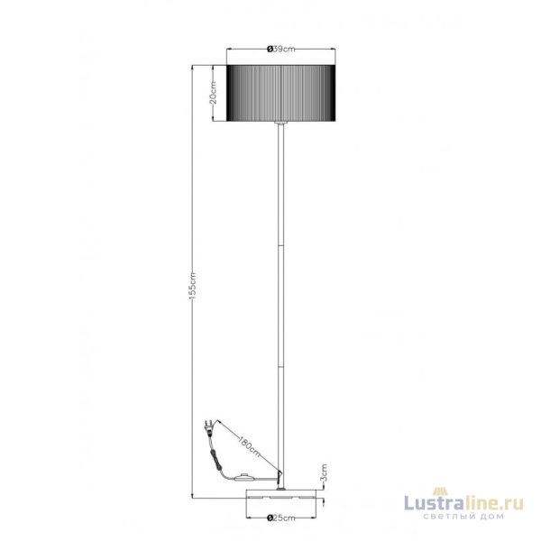 Торшер ARTE Lamp A1021PN-1SS Торшер ARTE Lamp A1021PN-1SS