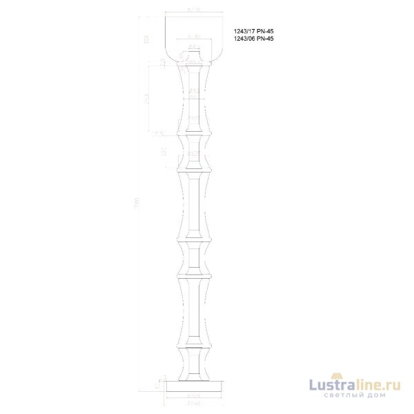 Торшер Divinare Volturn 1243/06 PN-45